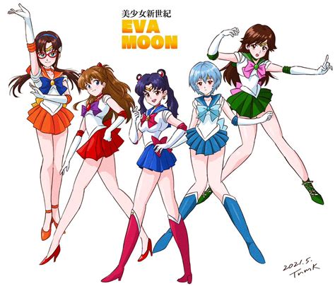 moonlewdeva|EVA MOON (Evangelion x Sailor Moon) art by @tsunemoku